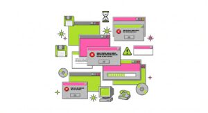 サムネイル:Dial-Up Delightを象徴する、少しピクセル化されたY2K風のポップなUIイラスト