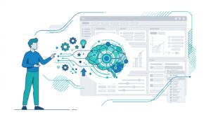 ユーザーが従来のダッシュボードを迂回しAIエージェントと直接やり取りする様子を示す図解