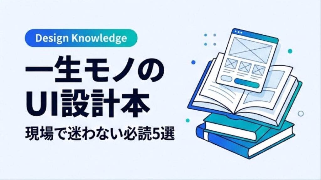 【厳選】実務で迷わないUIデザイン良書5選！UX/UIデザイナーが何度も見返す必読本まとめ