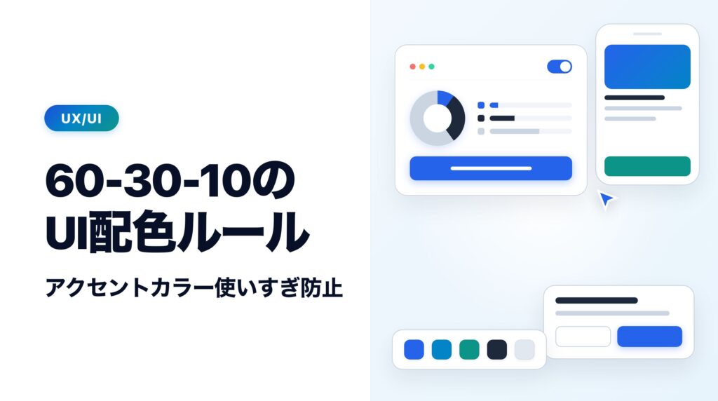 【60-30-10の法則】アクセントカラーの使いすぎを防ぐUI配色の黄金比率